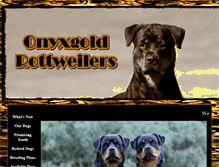 Tablet Screenshot of onyxgoldrottweilers.com